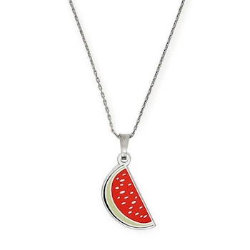 E-comm: National Watermelon Day -  One in a Melon Color Infusion Expandable Necklace